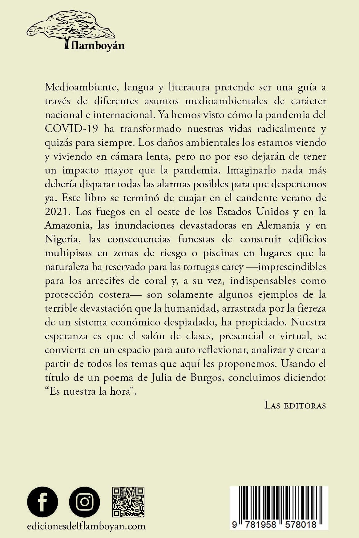 Verdor que clama. Medioambiente, lengua y literatura: Rivera Villegas, Morales Reyes y Luque Colautti (Eds.)